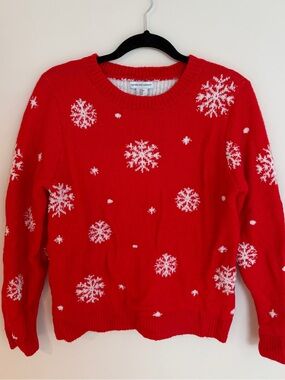Cupcakes and Cashmere Red Snowflake Sweater